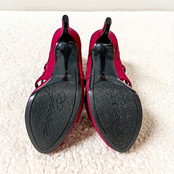 NWOT Guess Cage High Heels | 8.5 | Red Plum - Picture 6 of 6
